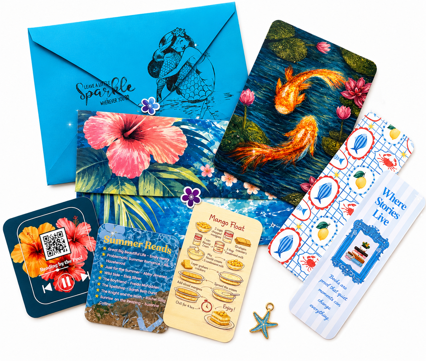 Mini Diaries Snail Mail Club — Handwritten Bookish Postcard, penpal Letter