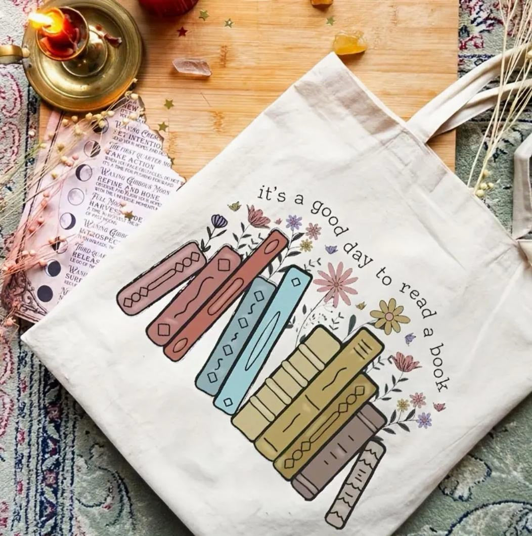 Bookish Tote Bag - Stylish and Spacious for Daily Essentials - Durable Material - Perfect for Avid Readers