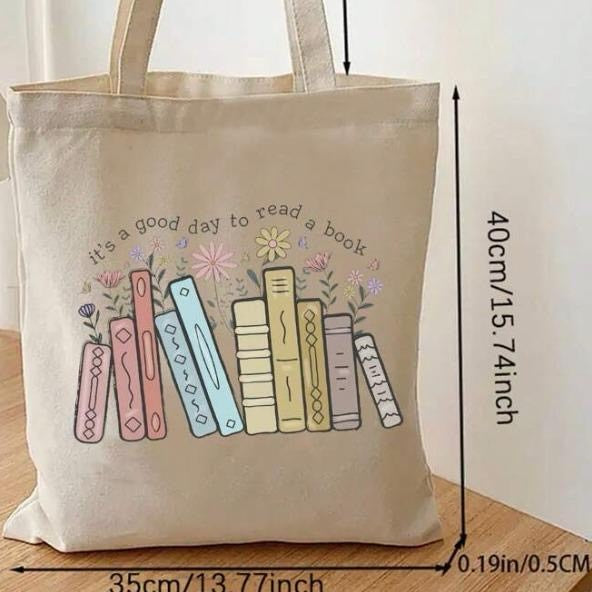Bookish Tote Bag - Stylish and Spacious for Daily Essentials - Durable Material - Perfect for Avid Readers